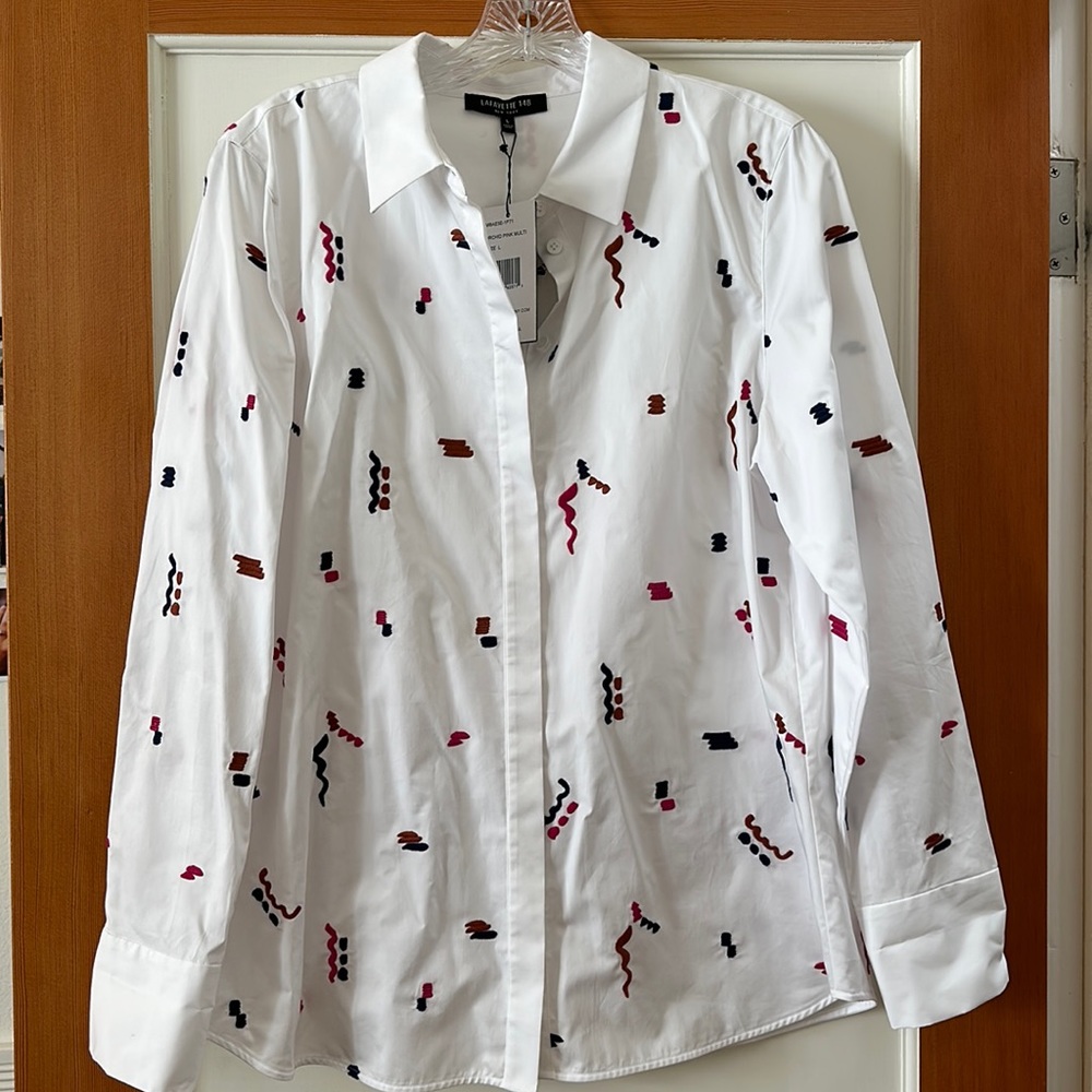 NWT Lafayette 148 button down
